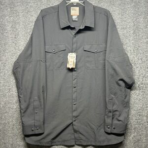 5.11 Tactical Men's Long Sleeve Marksman‎ Shirt 2XL Gray UPF 50+ Sun Protection